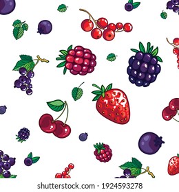 Berry pattern of different varieties of berries.