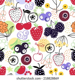 Berry pattern. Nice seamless vector pattern.