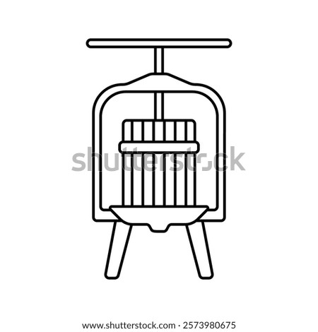 Berry press flat line icon editable stroke hand drawn vector object 