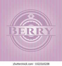 Berry realistic pink emblem. Vector Illustration. Detailed.