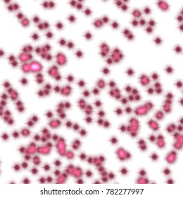 berry red watercolor dot light pattern with irregular spots, rays and illuminated stains on white background, vector illustration