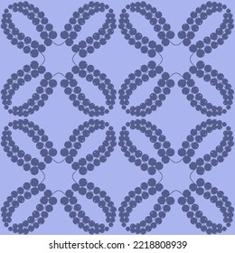 Berry seamless pattern, blue purple background with currant