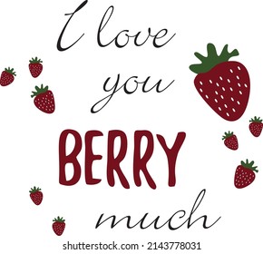 Berry Slogan Tshirt Print Design