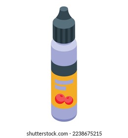 Berry smoke bottle icon isometric vector. Cigarette vape. Electric pen