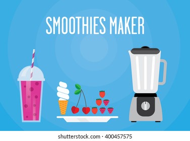 Berry smoothie is always a good idea because it's fresh and very tasty! Also it' s really easy to make - you only need to put some ice cream, strawberry, raspberrry and cherry in the blender.
