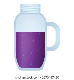 Berry-Smoothie-Ikone. Cartoon auf Beerensmoothie Vektorillustration Symbol für Webdesign einzeln auf weißem Hintergrund