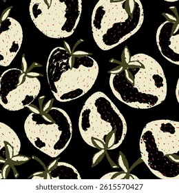 Berry strawberry seamless pattern. Textured berry prints. Vector background wallpaper