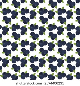 Berry Themed Seamless Pattern Nature Inspired Background"