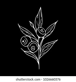 Berry vector illustration. Doodle style. Design, print, logo, decor, textile, paper