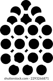 ilustración de berry Vector en un fondo transparente. Símbolos de calidad superior. Iconos vectoriales de glifos para diseño de conceptos y gráficos.