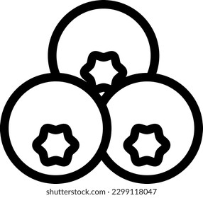 berry  Vector illustration on a transparent background. Premium quality symmbols. Thin line vector icons for concept and graphic design.