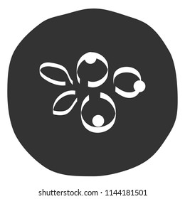  berrys icon with leaves vector illustration