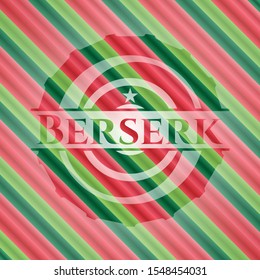 Berserk christmas emblem background. Vector Illustration. Detailed.