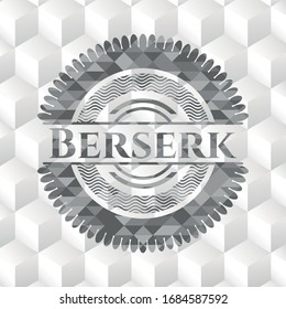Berserk grey emblem with geometric cube white background