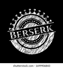 Berserk on blackboard. Vector Illustration. Detailed.