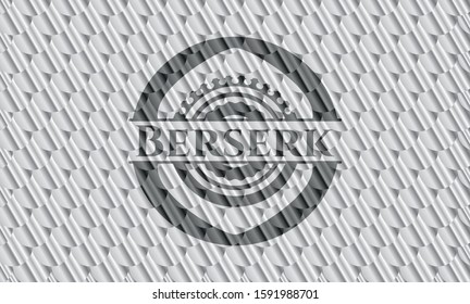 Berserk silver emblem. Scales pattern. Vector Illustration. Detailed.
