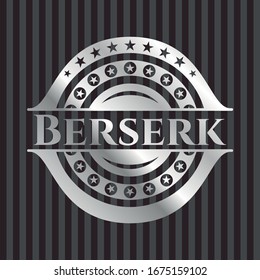 Berserk silvery emblem or badge. Vector Illustration. Mosaic. svg