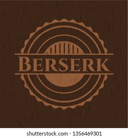 Berserk wooden emblem. Vintage.
