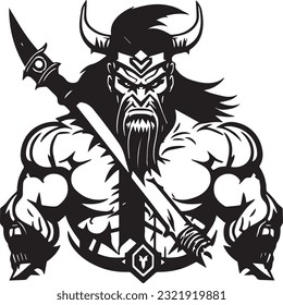 Berserker icon, warrior big man illustration icon. svg