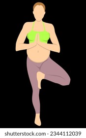 Bert Pregnant Girl Does Yoga