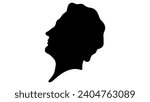 Bertel Thorvaldsen, black isolated silhouette