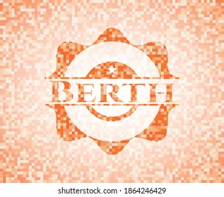 Emblema abstracto de mosaico naranja de Berth 