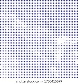 Beryl Halftone Digital. Superposición de resumen naval. Azure Comic Ink. Impresión de puntos de cobalto. Fondo Círculo Azul. Marco degradado blanco. Marco gruñón. Superposición geométrica.