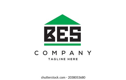 BES creative three letter real estate logo vector 