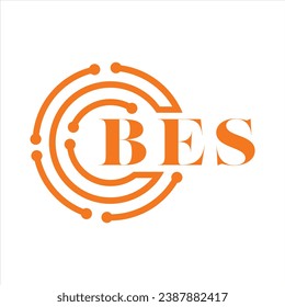 BES letter design. BES letter technology logo design on white background. BES Monogram logo design for entrepreneur and business