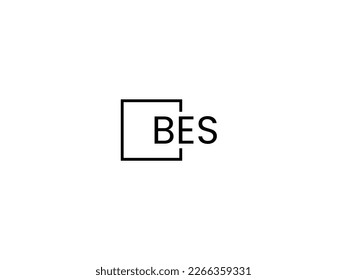 BES Letter Initial Logo Design Vector Illustration