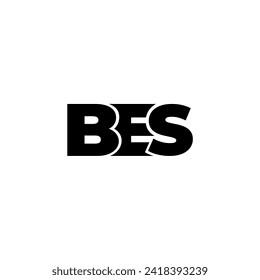 BES letter monogram typography logo vector