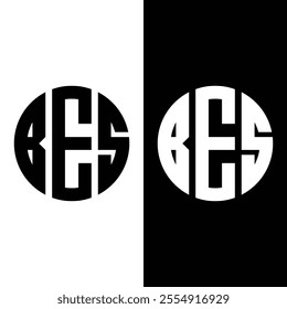 BES Letter Original Monogram Logo Design Stock Vector.