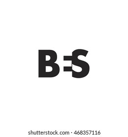 BES Logo. Vector Graphic Branding Letter Element. White Background