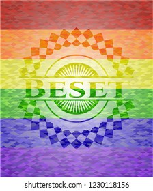 Beset lgbt colors emblem 