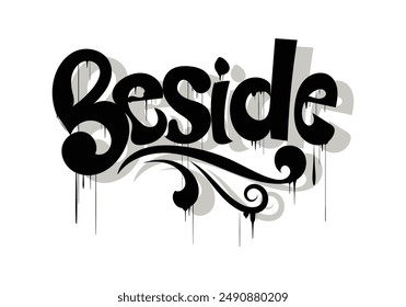 BESIDE lettering art style design