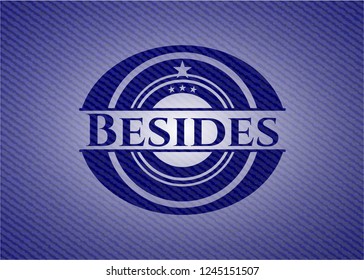 Besides emblem with jean high quality background
