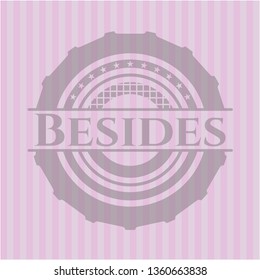 Besides retro pink emblem