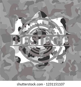 Besiege on grey camouflaged pattern