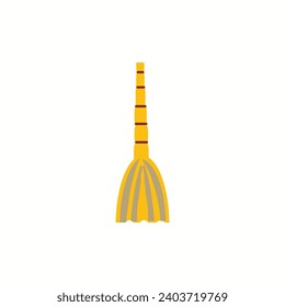 Besom icon in flat style isolated on white background. Vector illustration