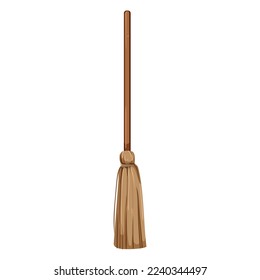 besom witch broom cartoon. besom witch broom sign. isolated symbol vector illustration