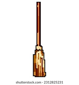 besom witch broom game pixel art retro vector. bit besom witch broom. old vintage illustration