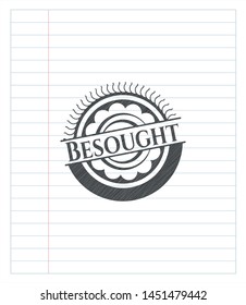 Besought draw (pencil strokes). Vector Illustration. Detailed.