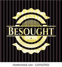 Besought gold badge or emblem