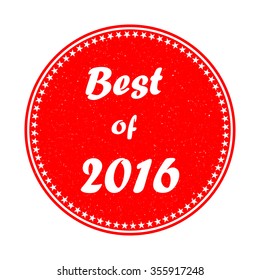 Best of 2016, stamp isolated on white background. Vector illustration.