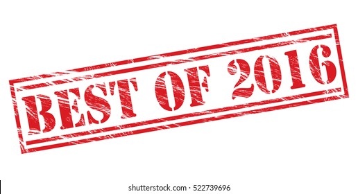 best of 2016 vector red stamp on white background