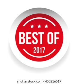 Best of 2017 label on white background