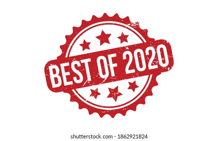 Best Of 2020 Rubber Grunge Stamp Seal Vector Illustration