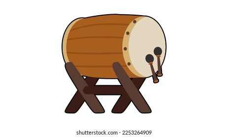 La mejor ilustración vectorial 2D de Bedug Drum. Icono de equipo de elementos islámicos de Ramadán al estilo moderno. Recursos gráficos editables para muchos fines.