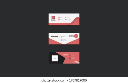Best 3 email signature vector templates. 