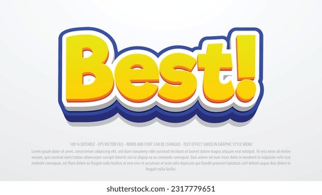 Mejor plantilla de efectos de texto editable con estilo 3d